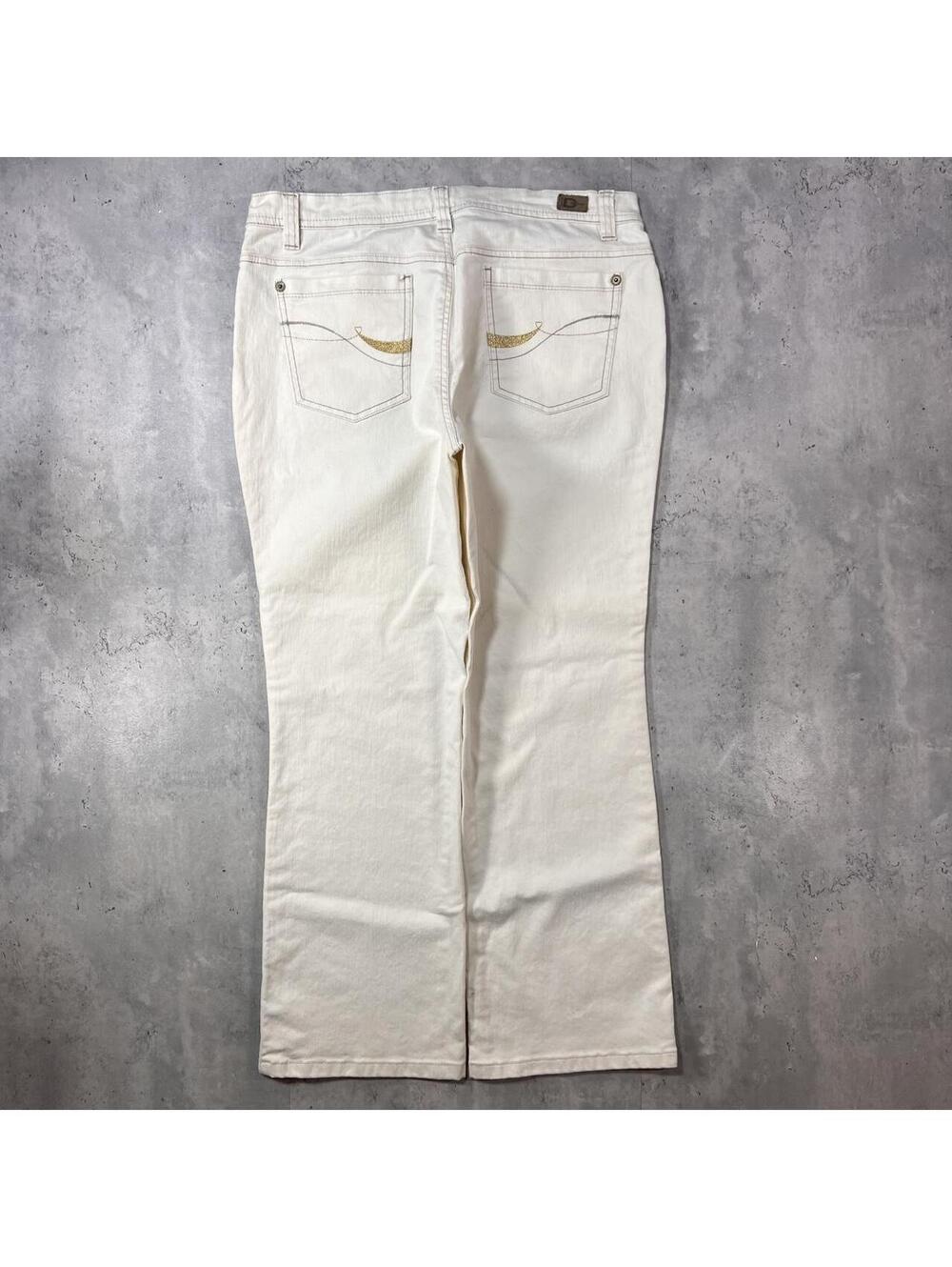 Y2K DKNY Petites 00s White Straight Jeans Pants